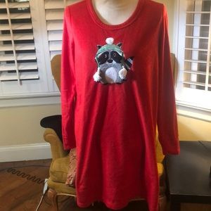 Very soft warm raccoon sweater or nightshirt Med